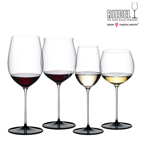 RIEDEL Fatto A Mano Black Tie Tasting Set Black ฺBase